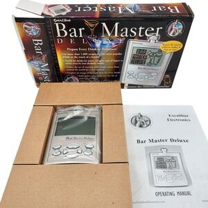 Excalibur Bar Master Deluxe Drink Recipe Calculator Voice Sound Effects